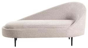Schäslong Taupe Tygklädsel Höger Metall Ben Modern Design Vardagsrumsmöbler Beliani