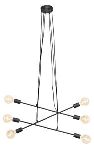 Moderne hanglamp zwart 6-lichts - Sydney