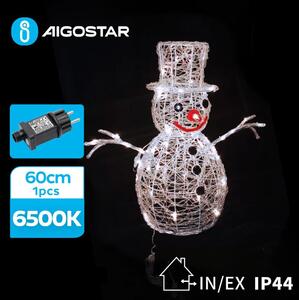 Aigostar-LED juldekoration för utomhusbruk LED/3,6W/31/230V 6500K 60cm IP44 snögubbe