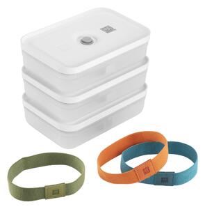 ZWILLING Fresh & Save Vakuum Lunchbox Set L Flat / 6-st, Plast, Semitransparent-Grå