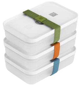 ZWILLING Fresh & Save Vakuum Lunchbox Set, L Flat / 6-st, Plast, Semitransparent-Grå