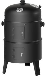 TecTake GmbH 400820 röktunna, bbq smoker 3 i 1 - svart