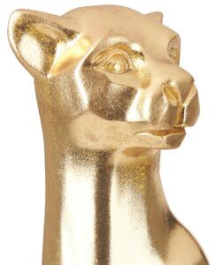 Dekorativ skulptur Guldfärgad SPHYNX Beliani