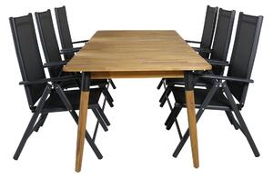 JULIAN BREAK Matbord 210x100 cm + 6 stolar | Utemöbler