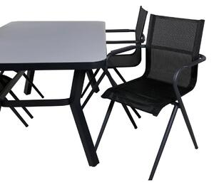 VIRYA ALINA Matbord 160x90 cm + 4 stolar | Utemöbler