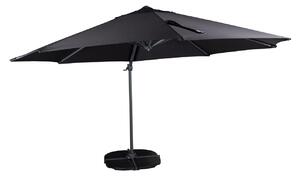 LEEDS Frihängande parasoll 350 cm - Svart | Utemöbler