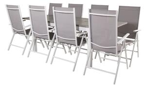 BREAK ALBANY Matbord 160/240x100 cm + 8 stolar | Utemöbler