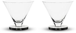 Tom Dixon - Puck Cocktail Glasses - Cocktailglas - Clear / Smoke - 2 pcs - L10 x W10 x H10 cm