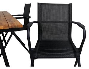 CHAN ALINA Matbord 200x100 cm + 4 stolar | Utemöbler