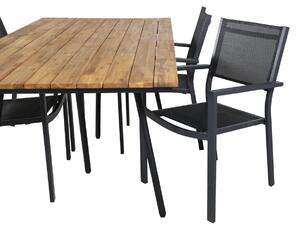 CHAN COPACABANA Matbord 200x100 cm + 4 stolar | Utemöbler