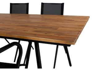 CHAN ALINA Matbord 200x100 cm + 4 stolar | Utemöbler