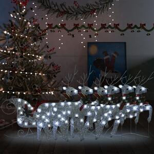 Juldekoration ren och släde 140 LED utomhus silver