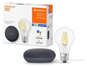 Ledvance - Smart högtalare Google Nest Mini + LED glödlampa SMART+ E27