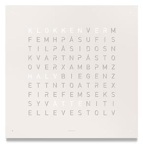 Qlocktwo - Qlocktwo Earth 90 Stainless Steel - White Pepper, NO - Klockor - Biegert & Funk - Vit