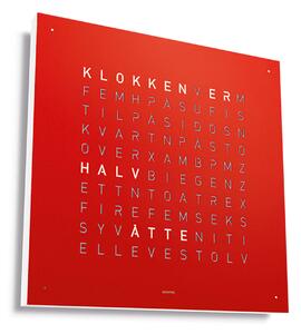 Qlocktwo - Qlocktwo Earth 90 Stainless Steel - Red Pepper, NO - Klockor - Biegert & Funk - Röd