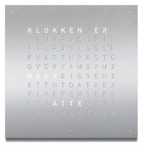Qlocktwo - Qlocktwo Earth 90 Stainless Steel - Brushed, NO - Klockor - Biegert & Funk - Silver