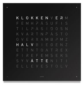 Qlocktwo - Qlocktwo Earth 90 Stainless Steel - Black Pepper, NO - Klockor - Biegert & Funk - Svart