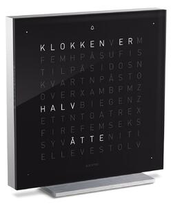 Qlocktwo - Qlocktwo Earth 13,5 Pure Acrylic - Black Ice Tea, NO - Klockor - Biegert & Funk - Svart