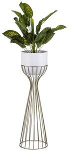 Blomkruka av metall LOFT 68x20 cm guld/vit