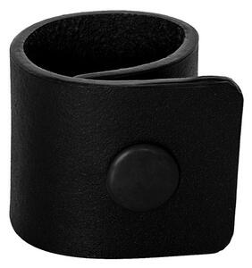 Servettringar, Ø3,5 cm, 4-pack, svart läder