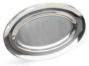 Serveringsfat 41X27 cm, ovalt, rostfritt stål