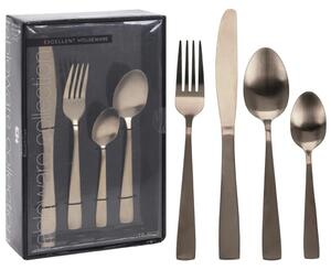 Excellent Houseware Bestick 16 delar matt guld