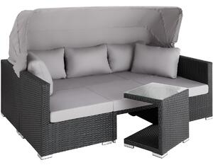 TecTake GmbH 403426 loungeset i konstrotting san marino - svart