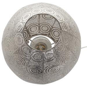 Bordslampa Silver Metall 30 cm Metalwork Marockansk stil Belysning Beliani