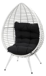 4living - Garden Chair Rattan Egg White - snabb hemleverans