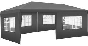 TecTake GmbH 405968 paviljong novara med 5 sidodelar 6x3m vattentät - grå