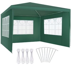 TecTake GmbH 405964 paviljong barinas 3x3m med 3 sidodelar vattentät - grön