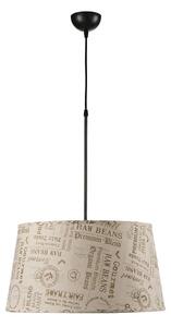 ONLI - Ljuskrona med textilsladd MAIDA 1xE27/15W/230V diameter 50 cm brun