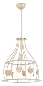 ONLI - Ljuskrona med textilsladd LEONILDE 1xE27/15W/230V beige