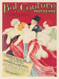 Konsttryck Bal de la Couture Parisienne (Vintage Fashion Ad) - Leonetto Cappiello, (30 x 40 cm)