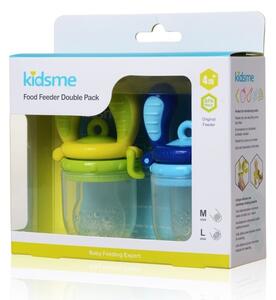 Kidsme Food Feeder Smaknapp Aquamarine/lime 2-pack