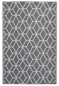 Esschert Design Utomhusmatta 180x121 cm grå och vit OC25