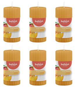 Bolsius Ribbade blockljus med doft 6-pack 120x58 mm mango