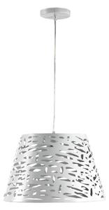 ONLI - Ljuskrona med textilsladd RICKY 1xE27/15W/230V diameter 40 cm vit