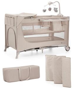 KINDERKRAFT - Resesäng JOY 2 med tillbehör beige