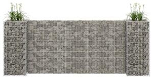 Planteringsgabion H-formad stål 260x40x100 cm