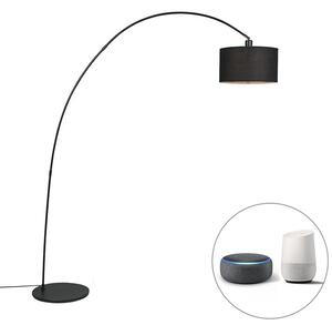 Smart modern båglampa svart inkl. A60 Wifi - Vinossa