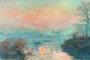 Poster, Affisch Setting Sun on the Seine, Claude Monet