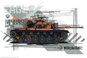 Poster, Affisch World of Tanks - Patton