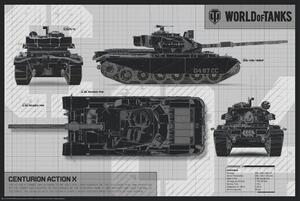 Poster, Affisch World of Tanks - Centurion Action X