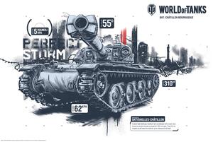 Poster, Affisch World of Tanks - Bat.-Châtillon Bourrasque