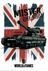 Poster, Affisch World of Tanks - Mister One Shot - Union Jack