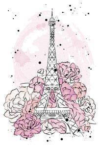 Illustration Peony paris, Martina Pavlova