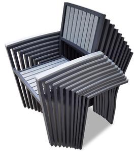 Trädgårdsstol i aluminium och komposit - Rindö 10-pack
