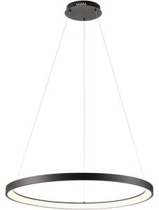 Redo 01-2677- LED ljusreglerad ljuskrona på textilsladd ICONIC LED/60W/230V diameter 78 cm svart