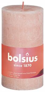 Bolsius Rustika blockljus 8-pack 100x50 mm ljusrosa